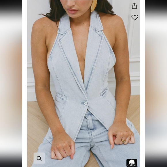 NWT $98 WeWoreWhat Denim Vest In Size Xs - Picture 6 of 11